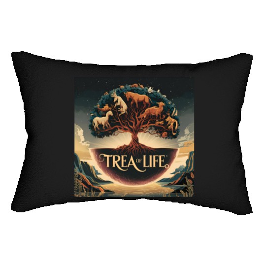 Sacred Tree of Life Lumbar Pillows