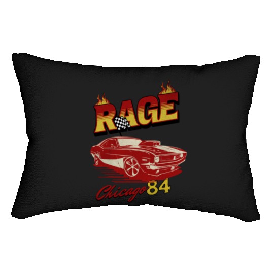 Vintage Rage Chicago 84 Muscle Car Art Lumbar Pillows