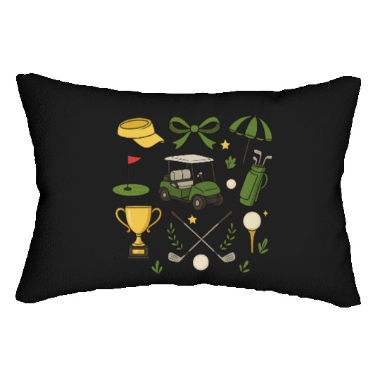 Preppy Golf Coquette Golf Lumbar Pillows