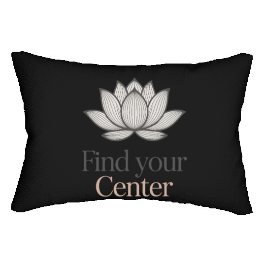 Find Your Center Lotus Lumbar Pillows