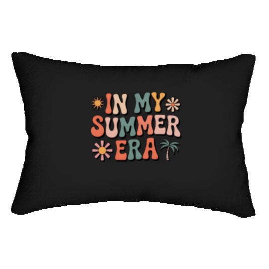 In My Summer Era Groovy Last Day of School Teacher Lumbar Pillows