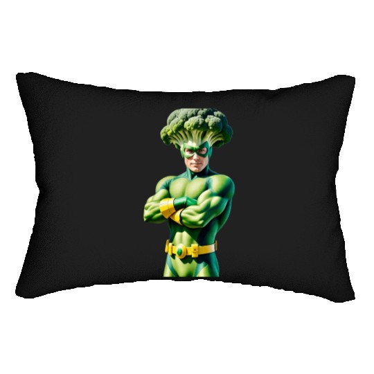 Broccoli Superhero Lumbar Pillows