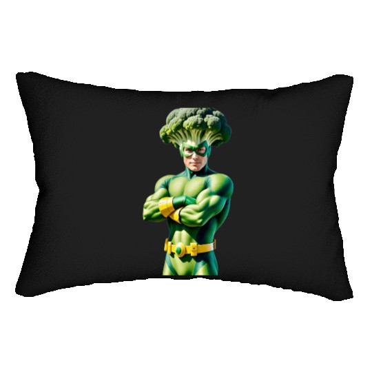 Broccoli Superhero Lumbar Pillows