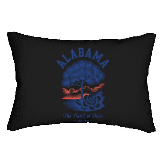Albm State Outline – License Plate Art Lumbar Pillows