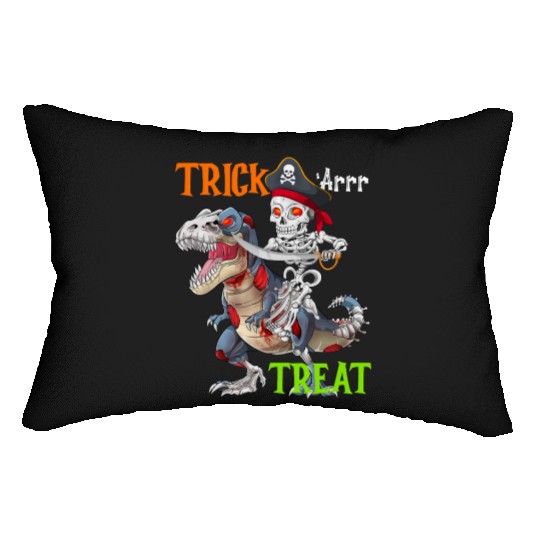 Halloween Zombie T rex Pirate Skeleton Trick Treat Lumbar Pillows