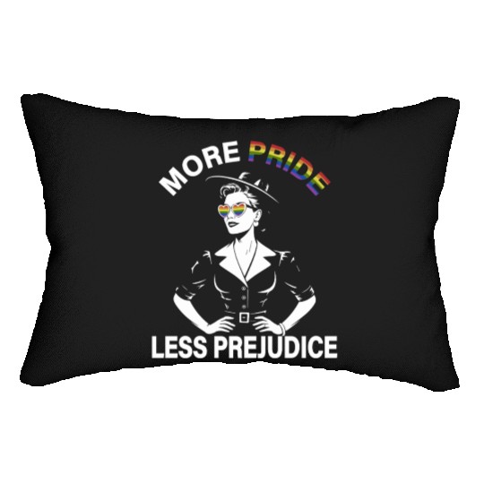 More Pride Less Prejudice Pride Month LGBTQ Lumbar Pillows