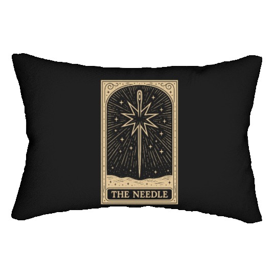 The Needle – Stitch Witch Tarot Card Lumbar Pillows