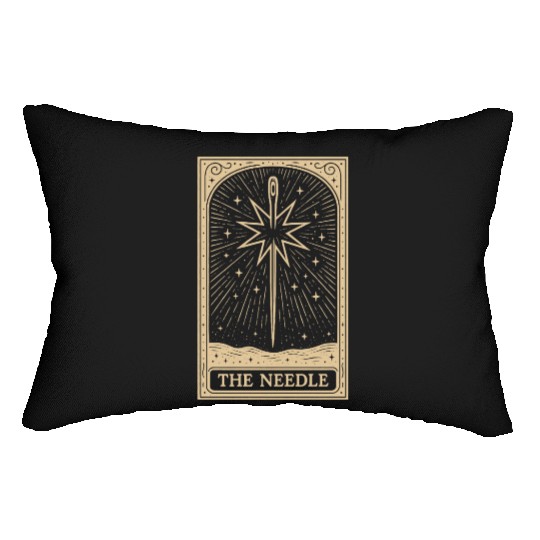 The Needle – Stitch Witch Tarot Card Lumbar Pillows