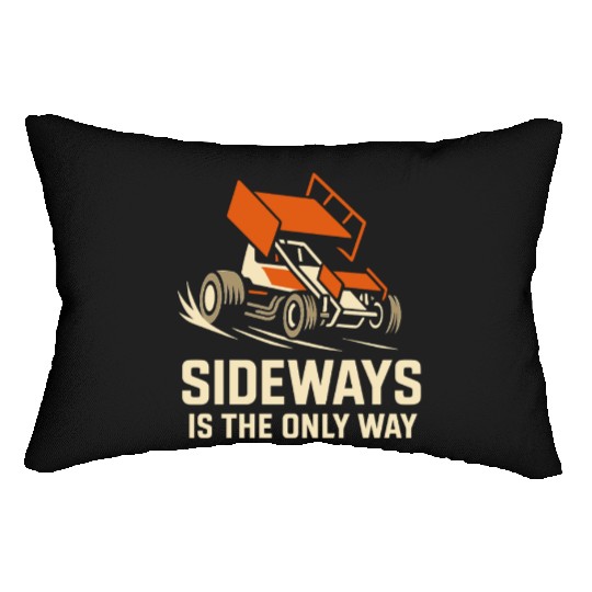 Sprint Car Racing Dirt Track Speed Oval Race Lumbar Pillows