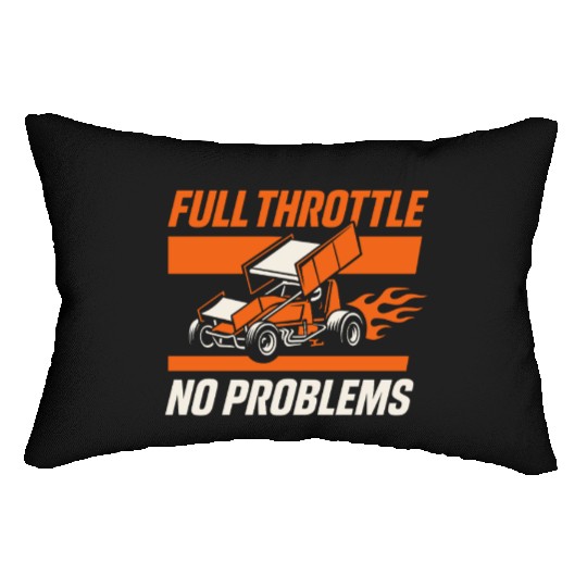 Sprint Car Racing Dirt Track Speed Oval Race Lumbar Pillows