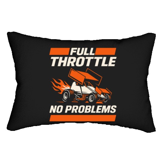 Sprint Car Racing Dirt Track Speed Oval Race Lumbar Pillows