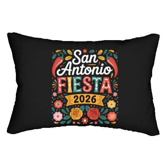 San Antonio 2026 Fiesta Cinco De Mayo Texas Lumbar Pillows