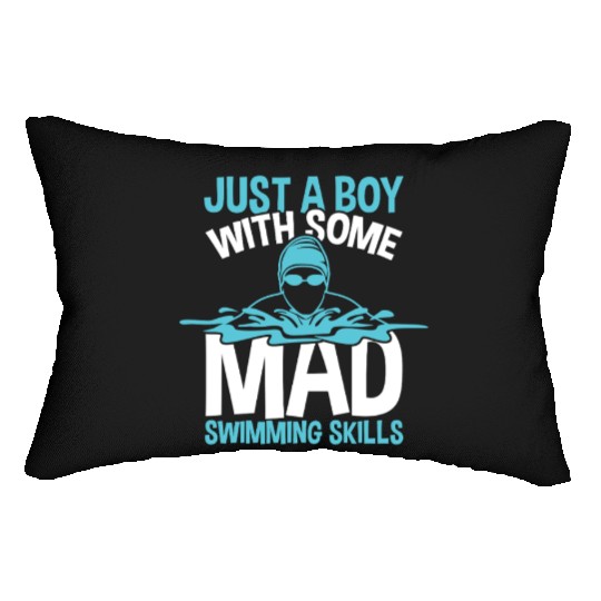 Funny Swim Boy Lumbar Pillows