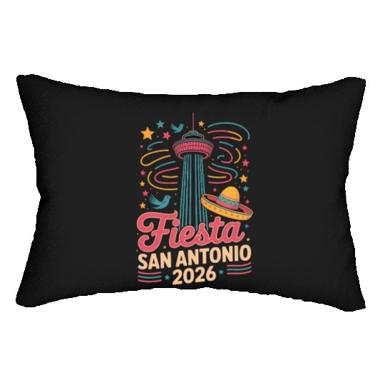 Funny San Antonio 2026 Fiesta Cinco De Mayo Tex Lumbar Pillows