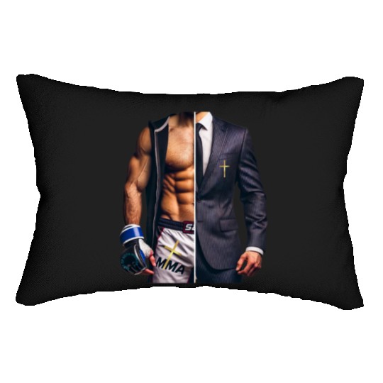 MMA Fighter Business Man Best of both worlds Lumbar Pillows
