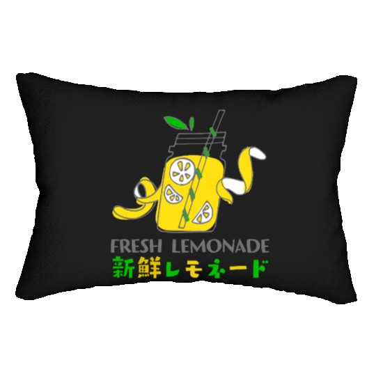 Fresh Lemonade Jar Whimsical Lumbar Pillows