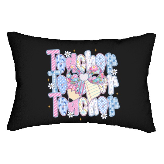 Preppy Teacher Coquette Lumbar Pillows