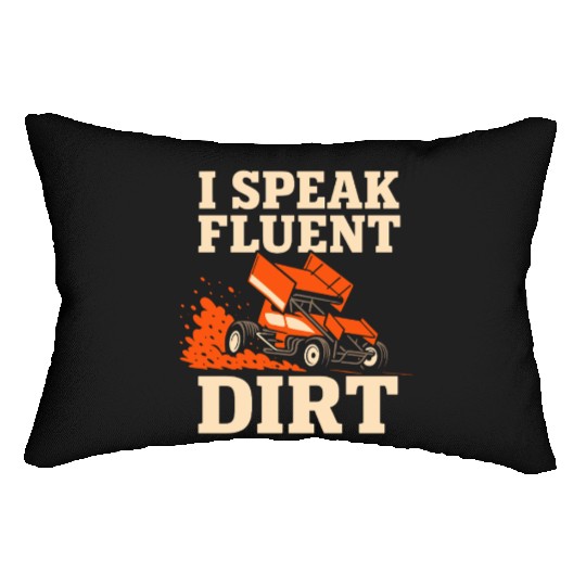 Sprint Car Racing Dirt Track Speed Oval Race Lumbar Pillows