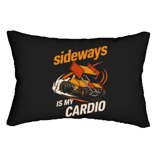 Sprint Car Racing Dirt Track Speed Oval Race Lumbar Pillows