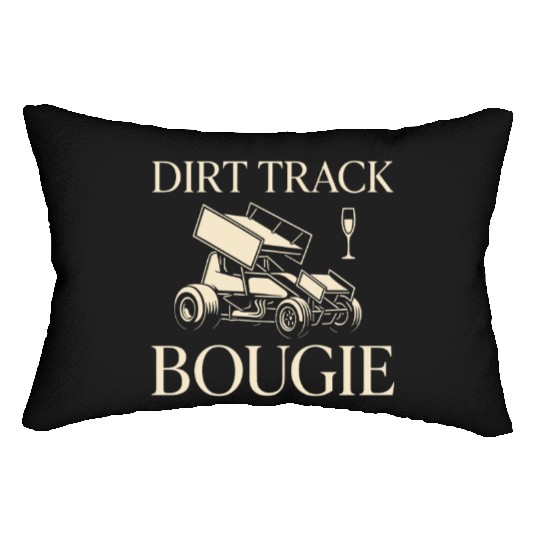 Sprint Car Racing Dirt Track Speed Oval Race Lumbar Pillows