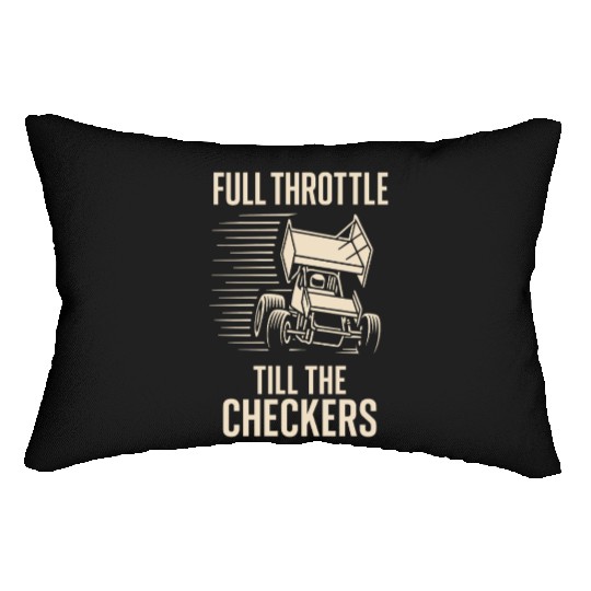 Sprint Car Racing Dirt Track Speed Oval Race Lumbar Pillows