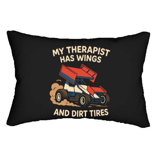 Sprint Car Racing Dirt Track Speed Oval Race Lumbar Pillows