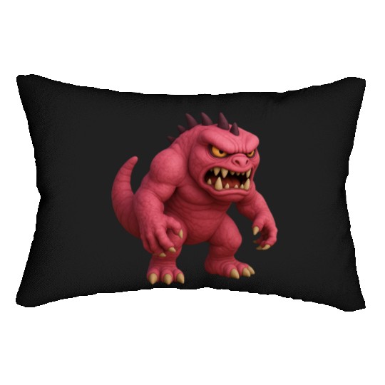 Red Power Monster Lumbar Pillows