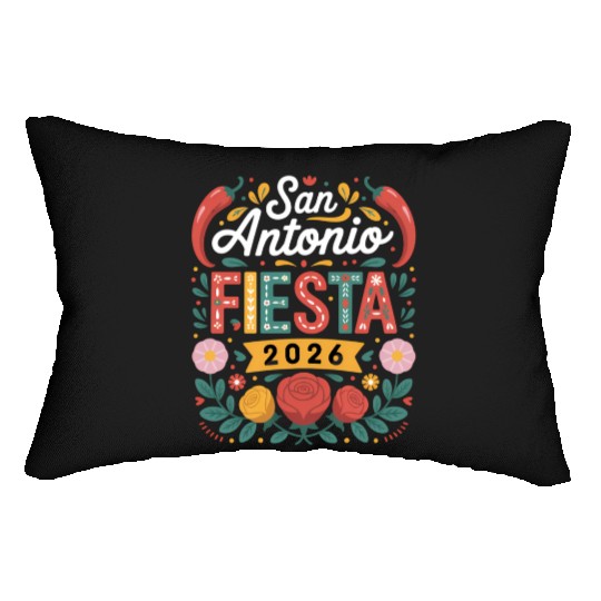 San Antonio 2026 Fiesta Cinco De Mayo Texas Lumbar Pillows