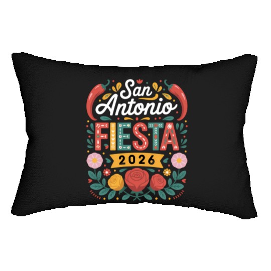 San Antonio 2026 Fiesta Cinco De Mayo Texas Lumbar Pillows
