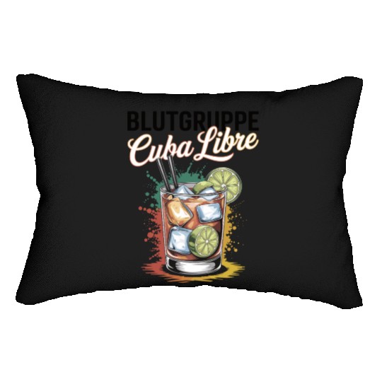 Blutgruppe Cuba Libre Cocktail Bartender Lumbar Pillows