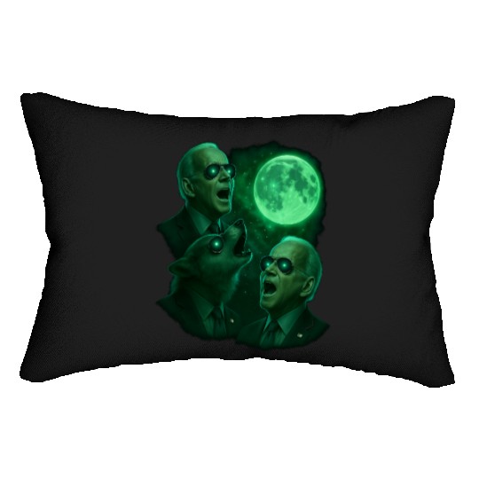 Dark Brandons Howling at the Moon Lumbar Pillows