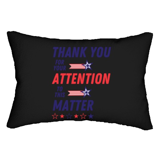 Patriotic Thank You Message Design Lumbar Pillows
