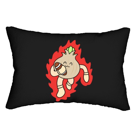 Cute rugby onion Lumbar Pillows