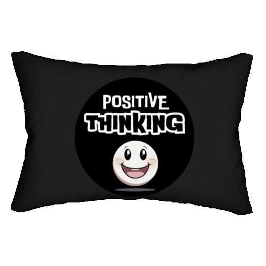 Smiling Character Positive Thinking Design Lumbar Pillows