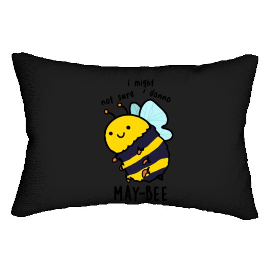 May-bee Funny Insect Bee Pun Lumbar Pillows