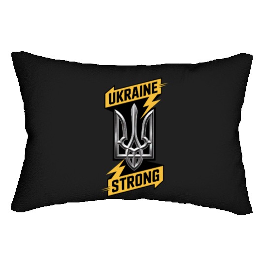 Ukraine Strong Trident Power Ukrainian Support Sym Lumbar Pillows