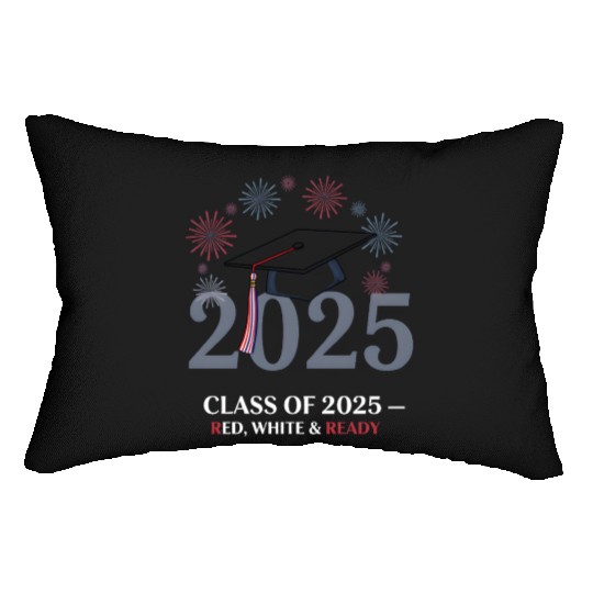 Class of 2025 – Red White & Ready Lumbar Pillows