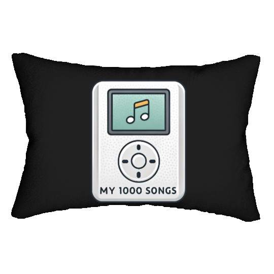 My 1000 Songs MP3 Player Retro 2000s Y2K Lumbar Pillows