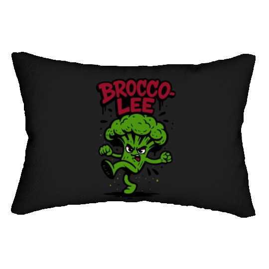 Brocco Lee – Funny Broccoli Karate Lumbar Pillows