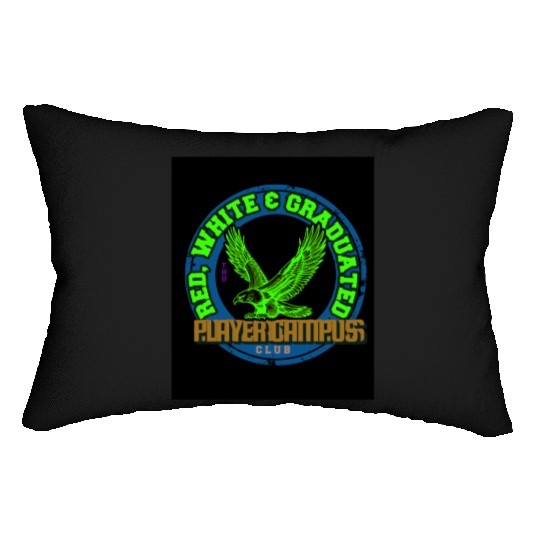 flying hawk emblem Lumbar Pillows