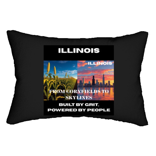 Illinois Midwest Mosaic Art Lumbar Pillows
