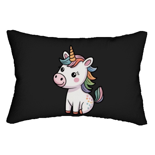 Believe in Magic – Cute Rainbow Unicorn Fantasy Lumbar Pillows