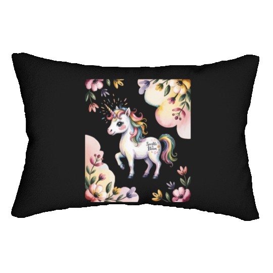 Believe in Magic – Cute Rainbow Unicorn Fantasy Lumbar Pillows