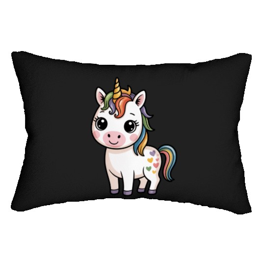 Believe in Magic – Cute Rainbow Unicorn Fantasy Lumbar Pillows