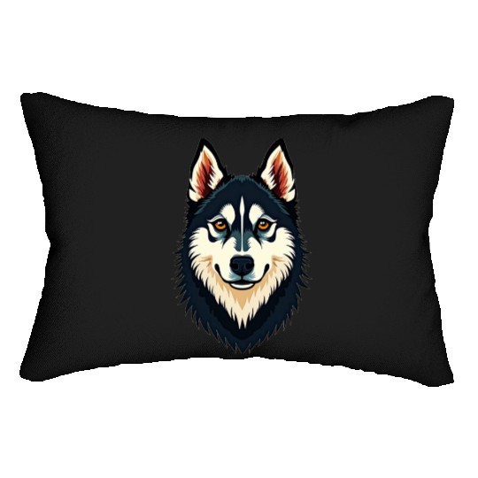 “Siberian Husky” – Bold & Beautiful Dogs Lumbar Pillows