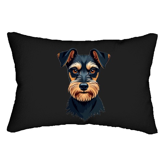 “Miniature Schnauzer” – Bold & Beautiful Dogs Lumbar Pillows