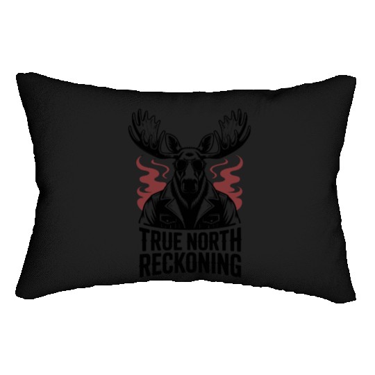 True North Reckoning Moose Biker Lumbar Pillows