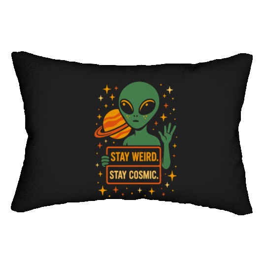 Stay Cosmic Alien Lumbar Pillows