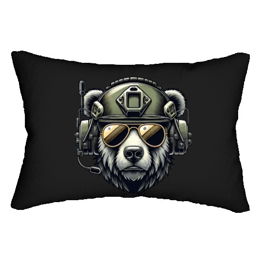Bear Military Design Lumbar Pillows