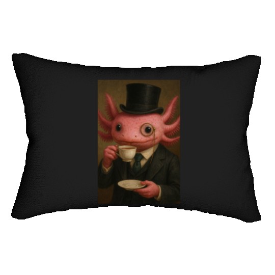 Gentleman Axolotl Tea Time Lumbar Pillows